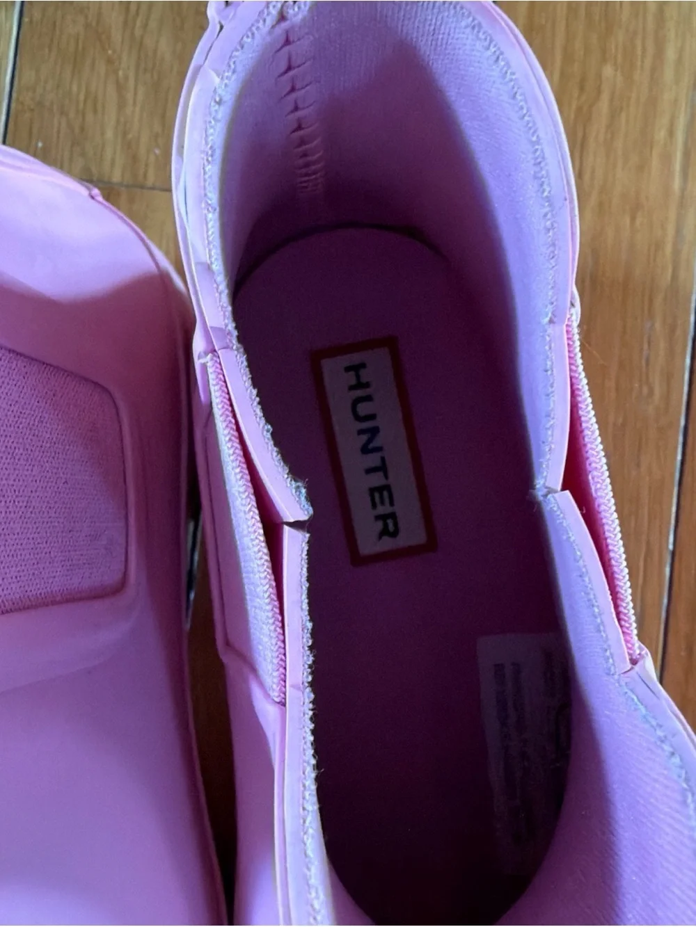 Hunter Pastel Pink Chelsea Rubber Rain All Weather Boots US Girls Sz 4 UK Sz 2